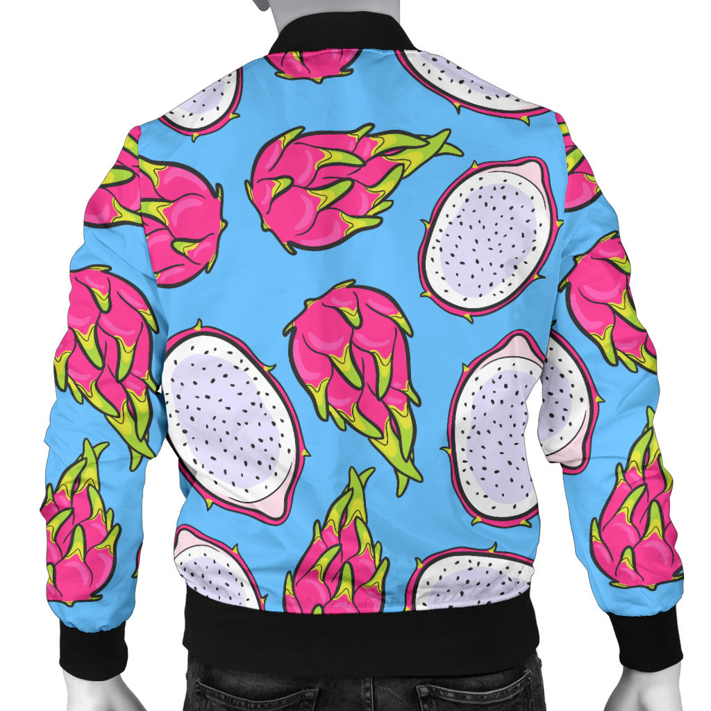 Dragonfruit Pattern Print Design DF04 Men Bomber Jacket