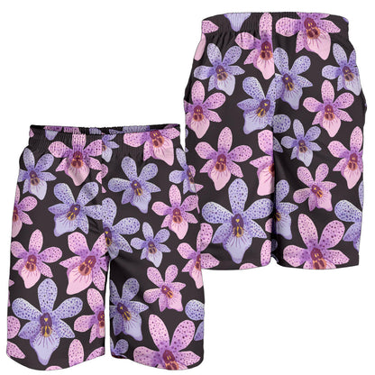 Orchid Pattern Print Design OR08 Mens Shorts
