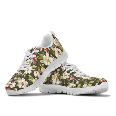 Apple blossom Pattern Print Design AB01 Sneakers White Bottom Shoes