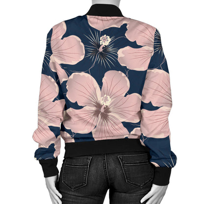 Plumeria Pattern Print Design PM018 Women Bomber Jacket
