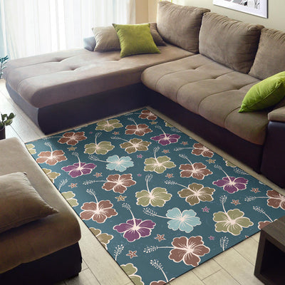 Hibiscus Pattern Print Design HB033 Area Rugs