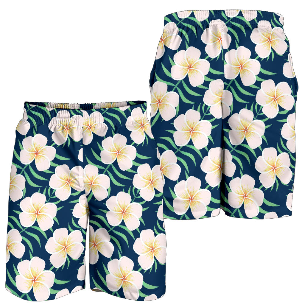 Pink Plumeria Pattern Print Design PM016 Mens Shorts
