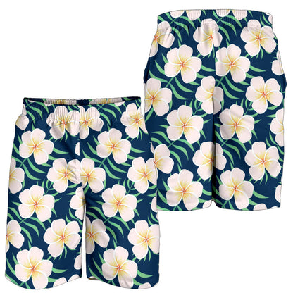 Pink Plumeria Pattern Print Design PM016 Mens Shorts