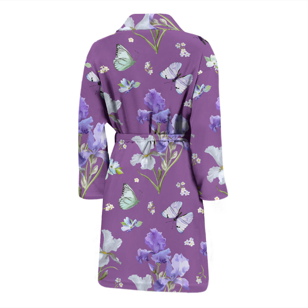 Iris Pattern Print Design IR09 Men Bathrobe