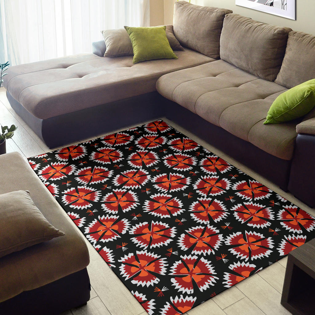 Carnations Pattern Print Design CN03 Area Rugs