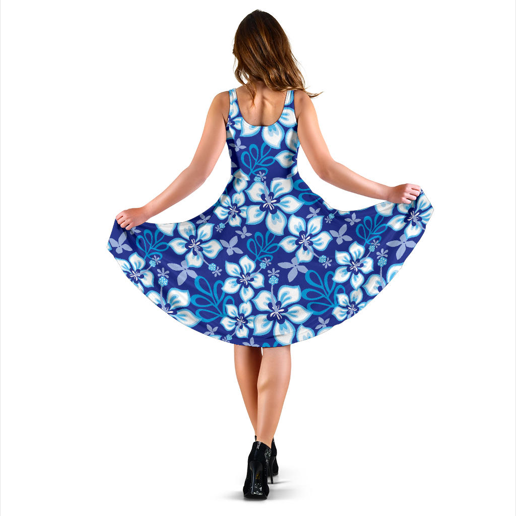 Hibiscus Pattern Print Design HB04 Midi Dress