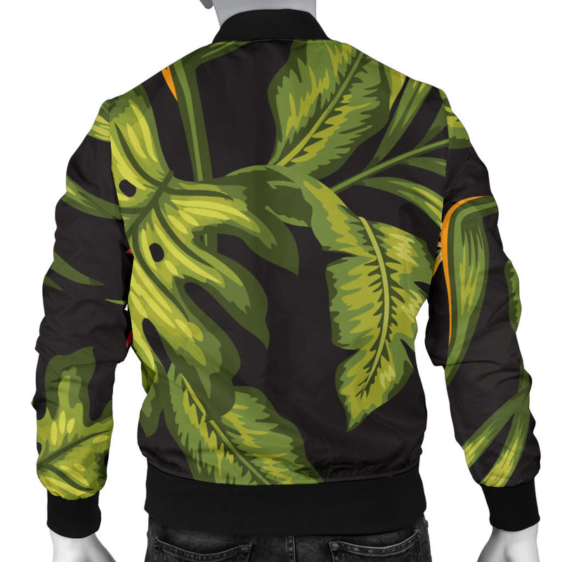 Bird Of Paradise Pattern Print Design BOP013 Men Bomber Jacket