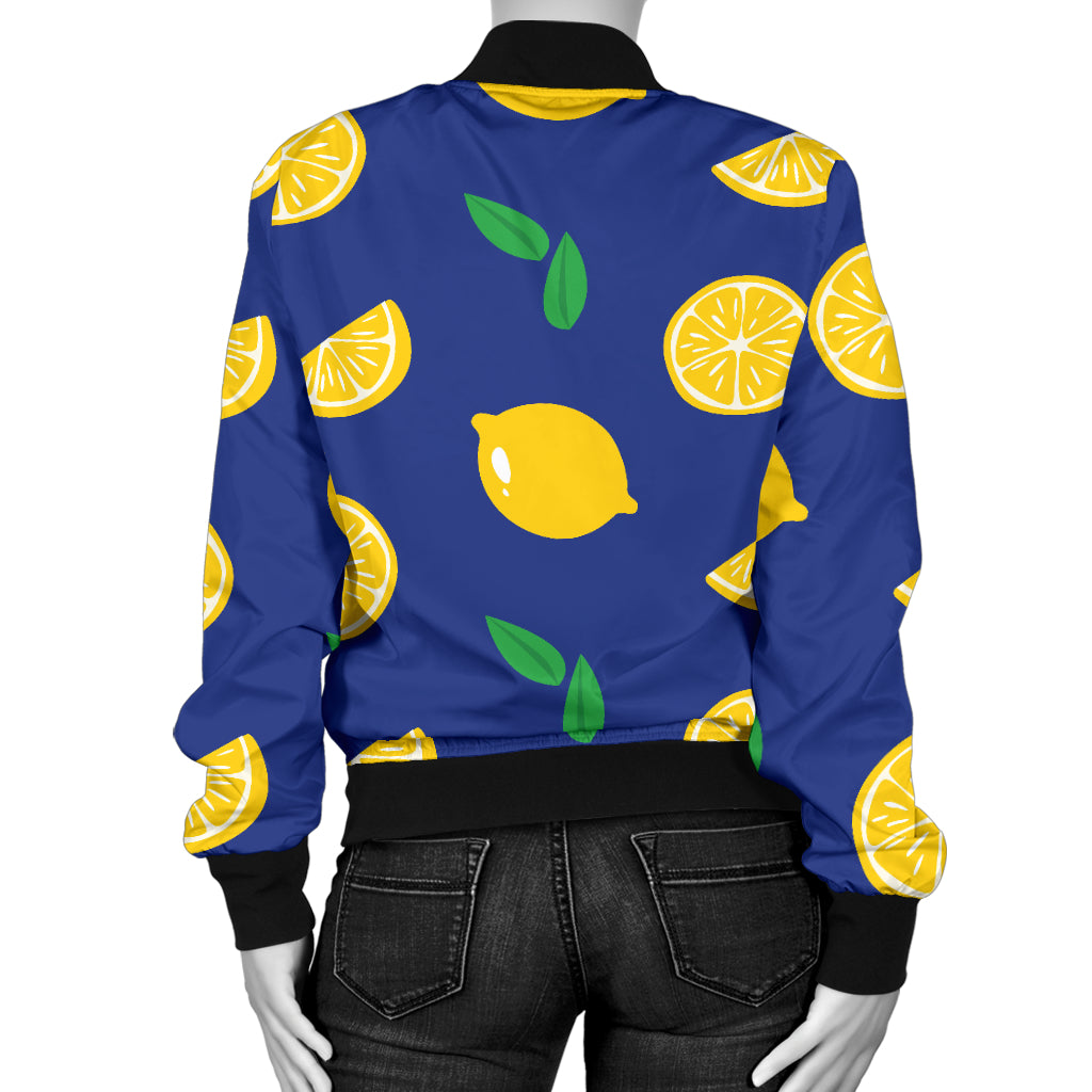 Citrus Pattern Print Design 02 Women's Bomber Jacket