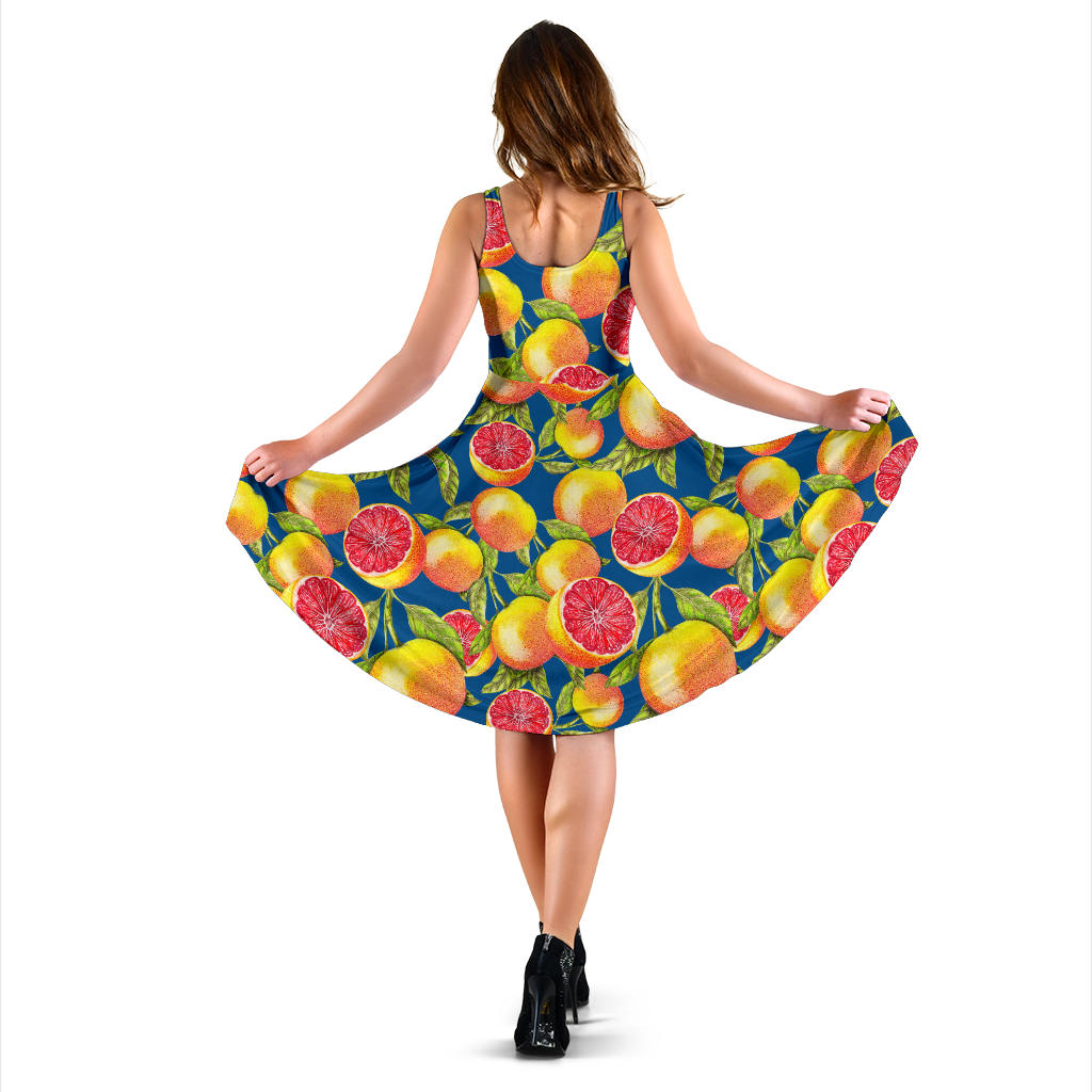 Grapefruit Pattern Print Design GF04 Midi Dress