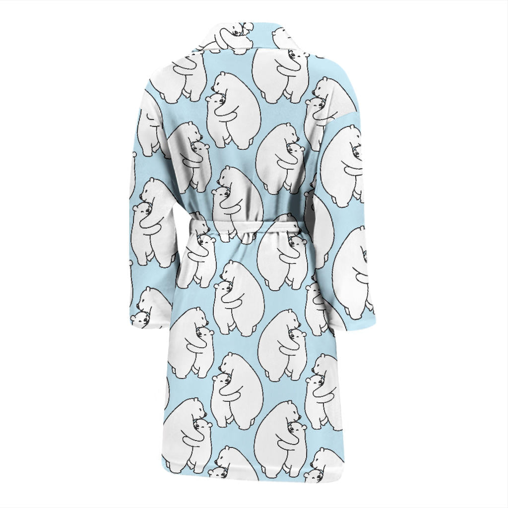 Polar Bear Pattern Print Design PB08 Men Bathrobe