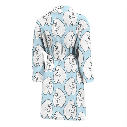 Polar Bear Pattern Print Design PB08 Men Bathrobe