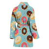 Donut Pattern Print Design DN04 Women Bathrobe