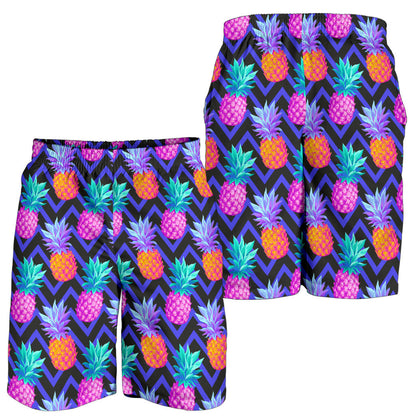 Pineapple Color Art Pattern Mens Shorts