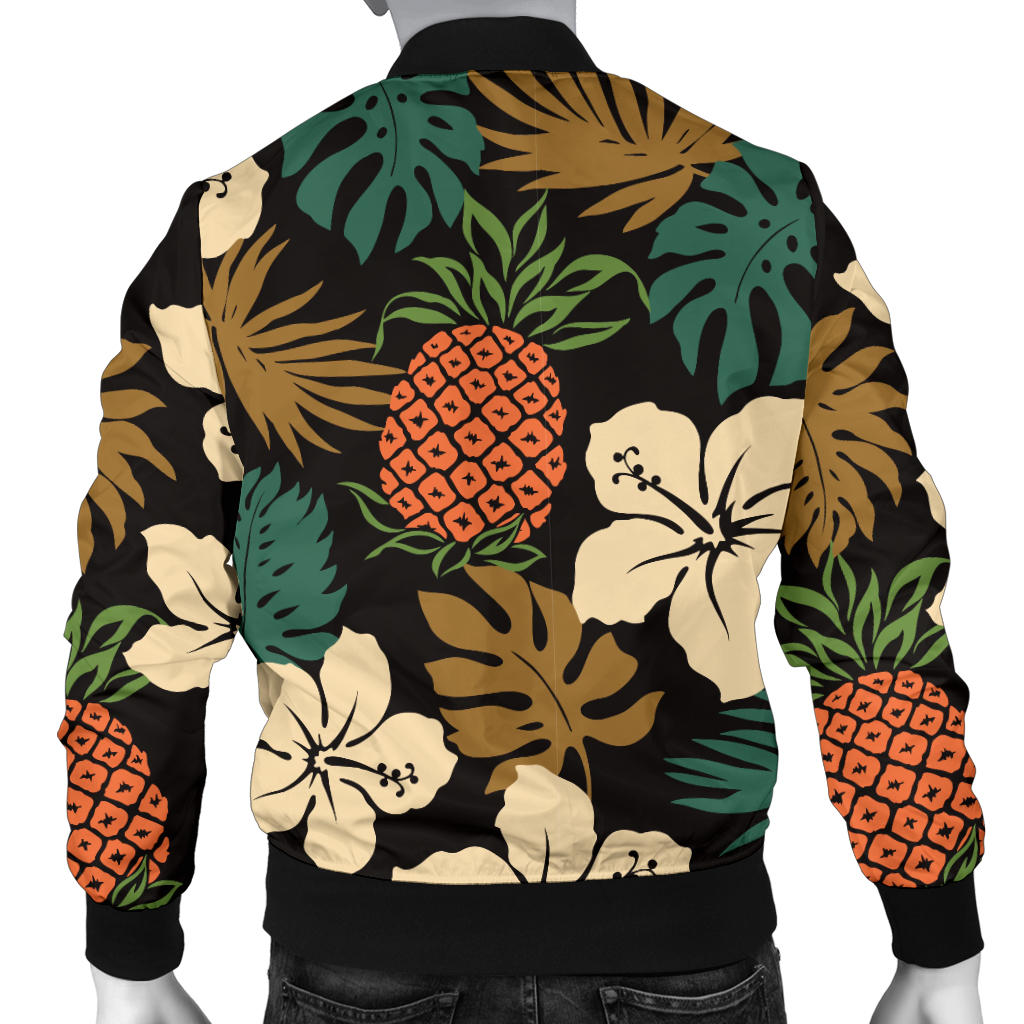 Hawaiian Themed Pattern Print Design H08 Men Bomber Jacket