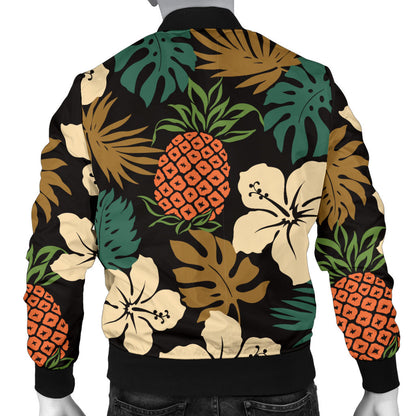 Hawaiian Themed Pattern Print Design H08 Men Bomber Jacket