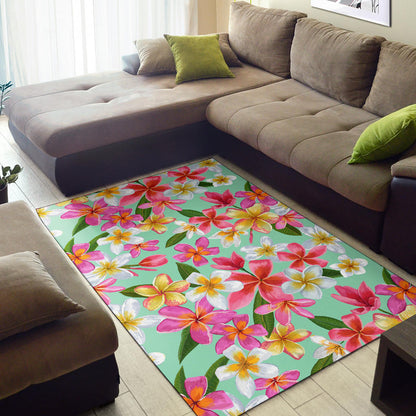 Plumeria Pattern Print Design PM014 Area Rugs