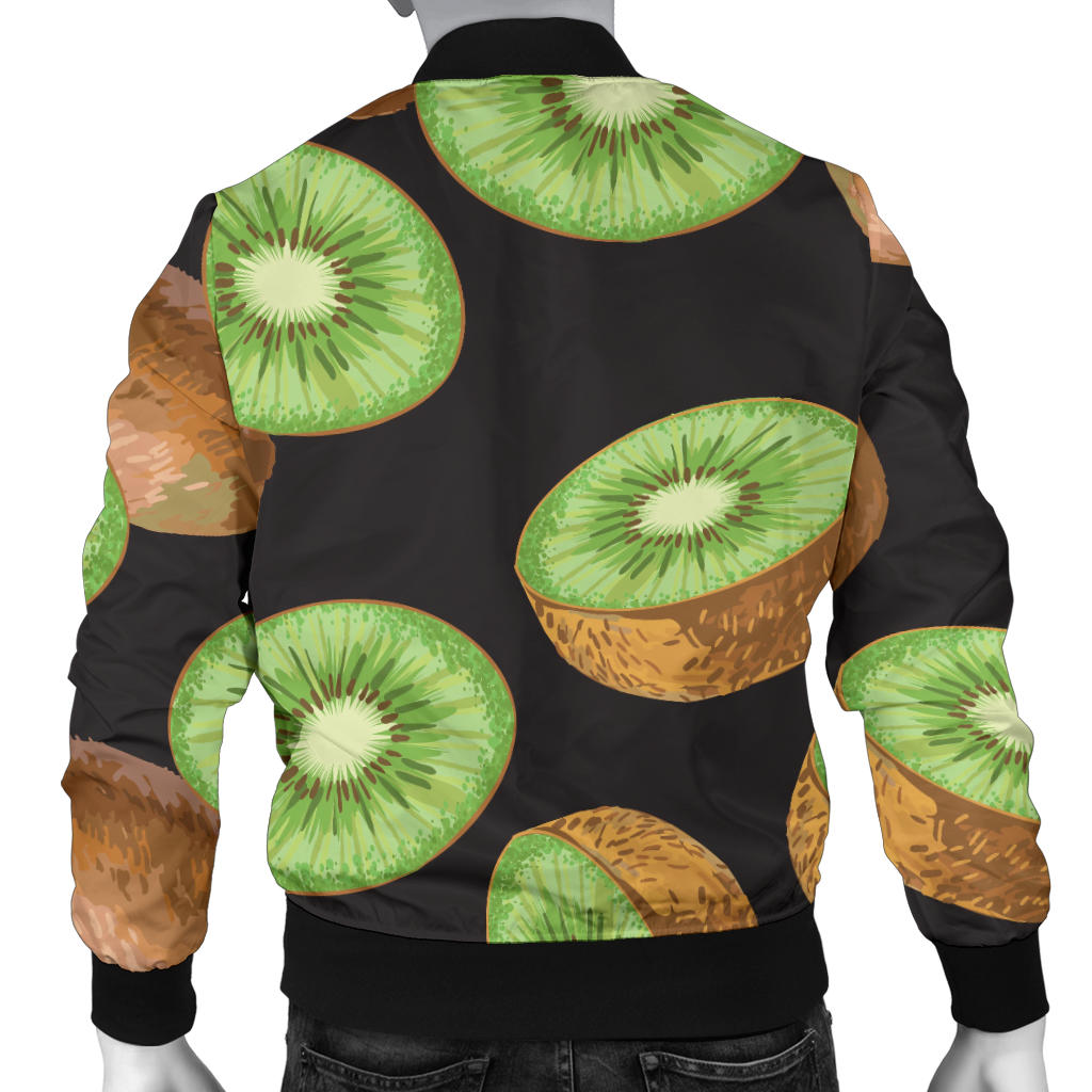 Kiwi Pattern Print Design KW03 Men Bomber Jacket