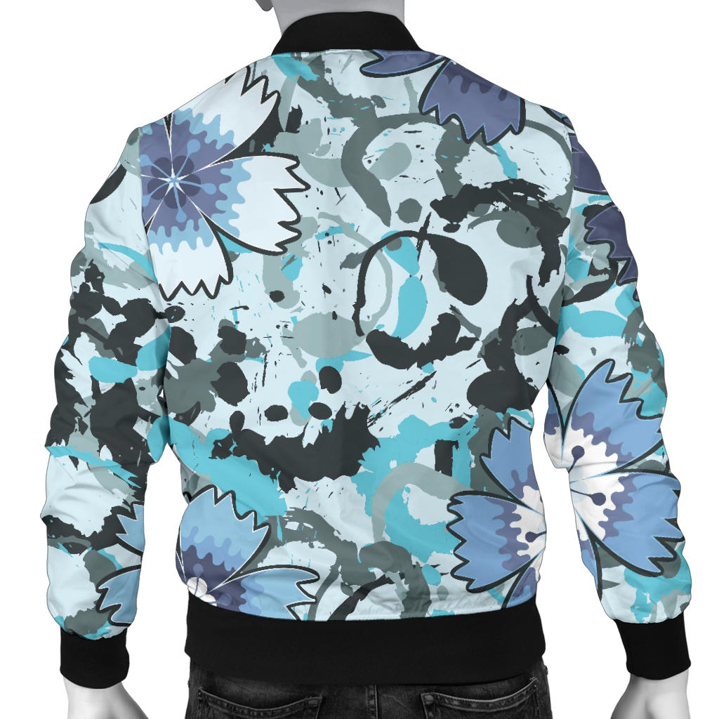 Carnations Pattern Print Design CN04 Men Bomber Jacket