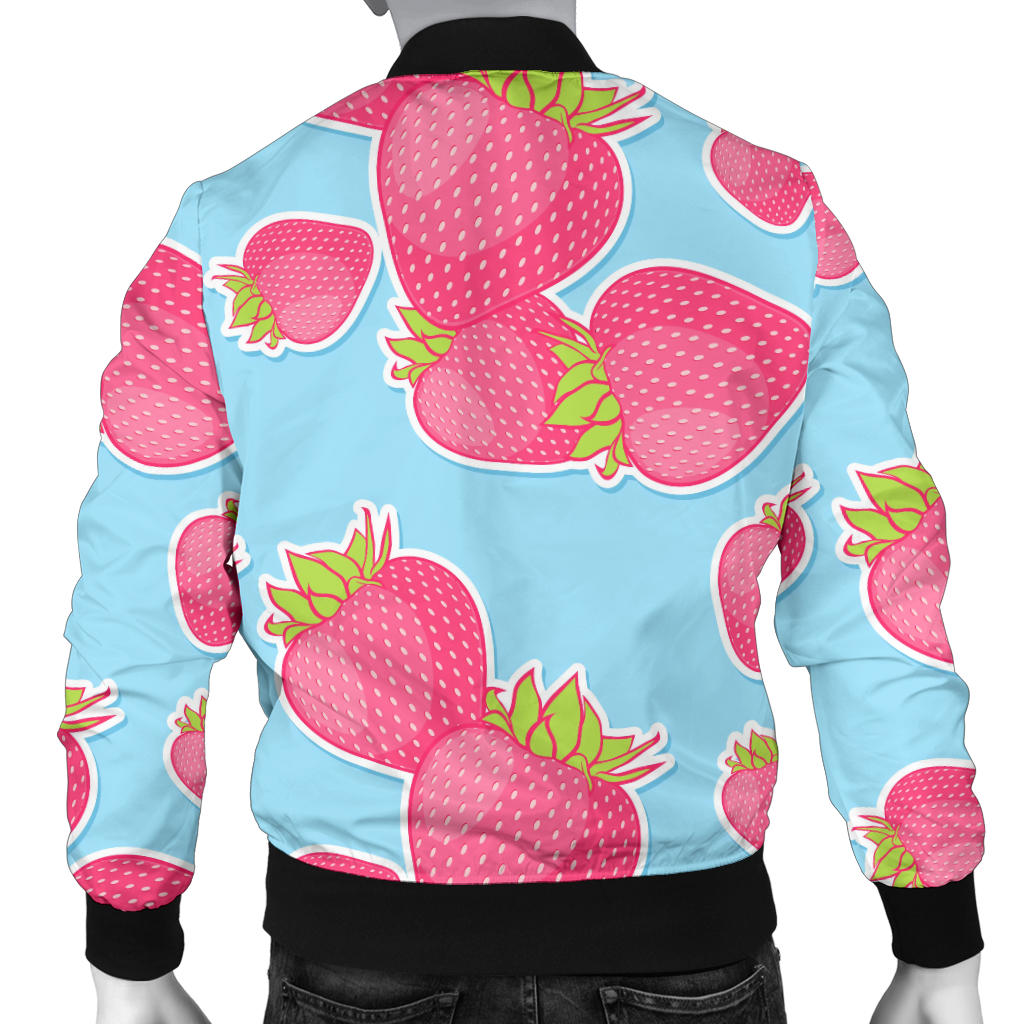 Strawberry Pattern Print Design SB04 Men Bomber Jacket