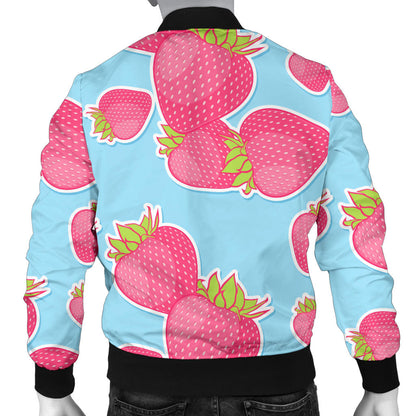 Strawberry Pattern Print Design SB04 Men Bomber Jacket