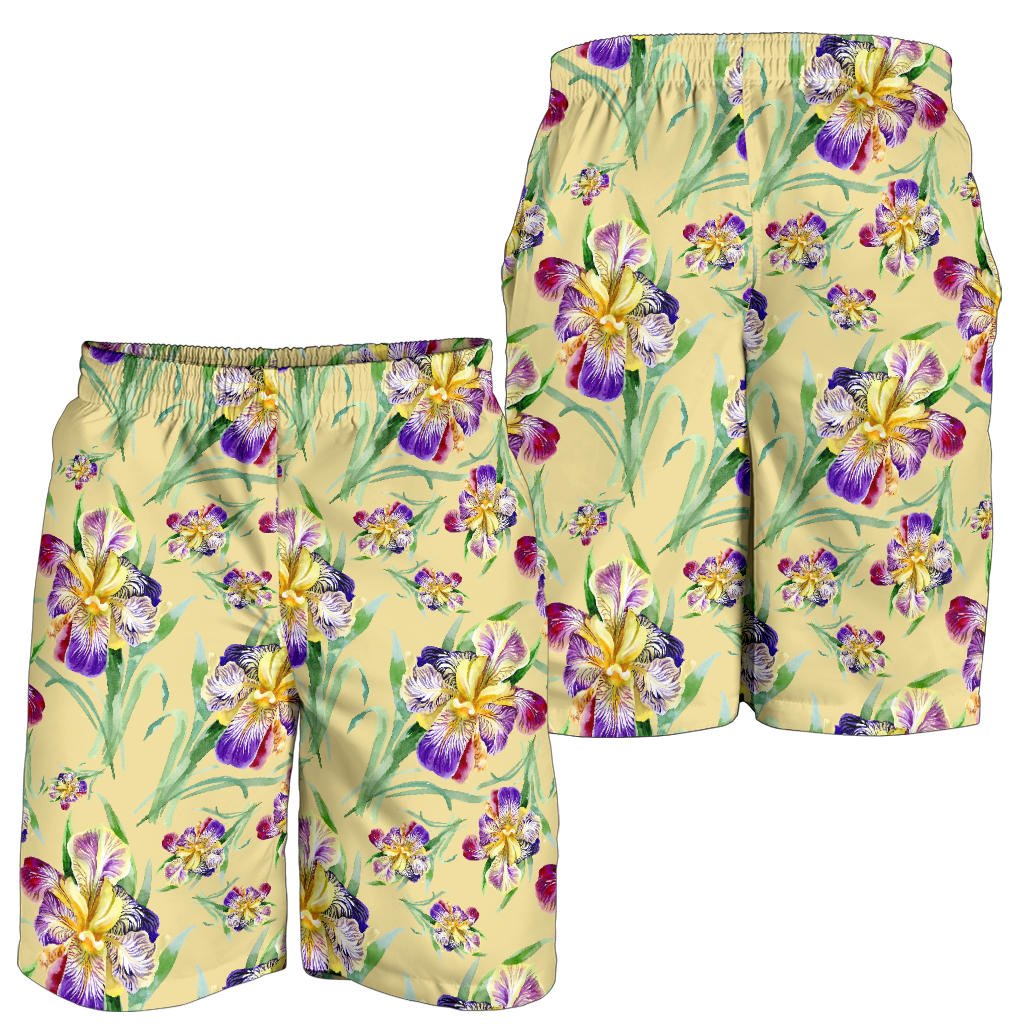 Iris Pattern Print Design IR06 Mens Shorts