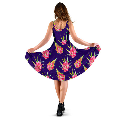 Dragonfruit Pattern Print Design DF02 Midi Dress