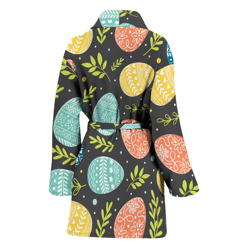 Easter Eggs Pattern Print Design RB01 Women Bathrobe