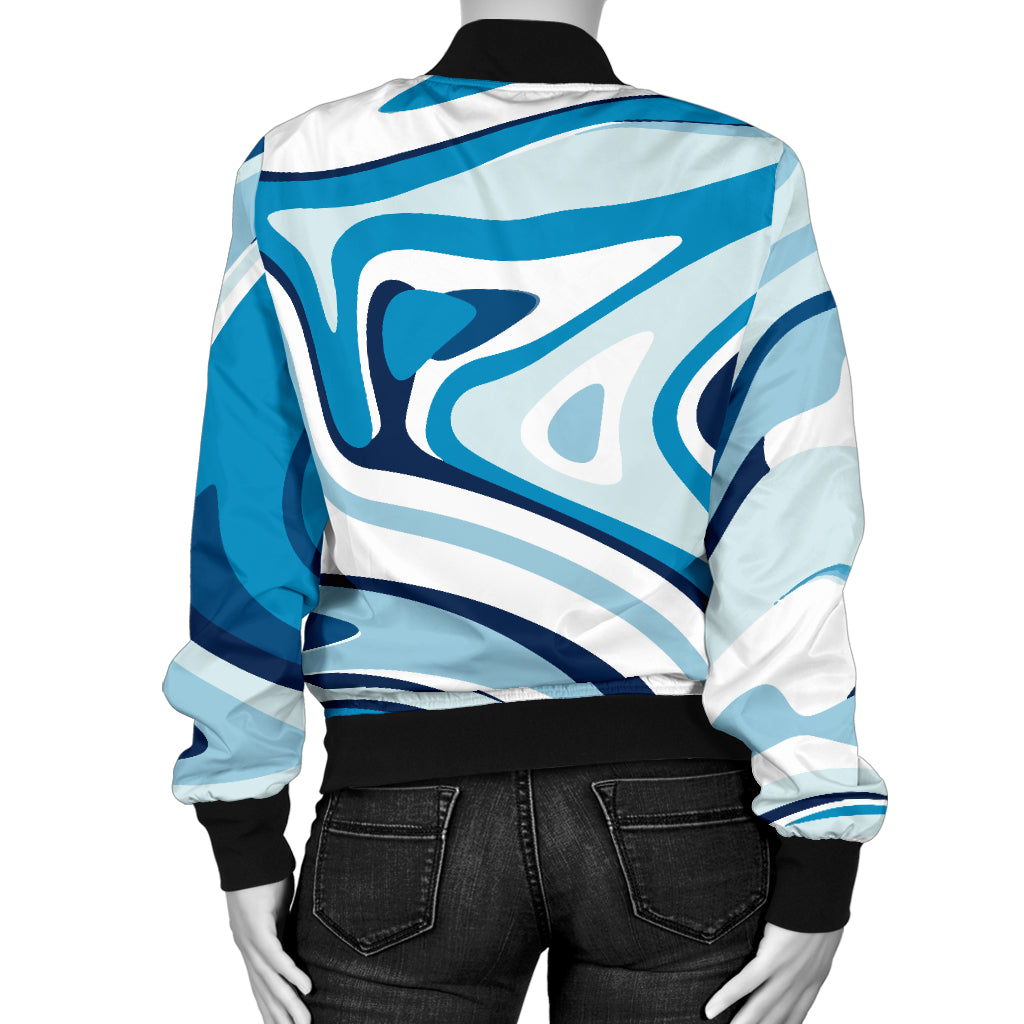 Liquid Pattern Print Design 05 Women's Bomber Jacket