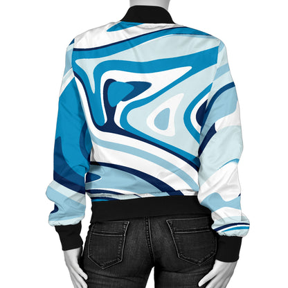 Liquid Pattern Print Design 05 Women's Bomber Jacket