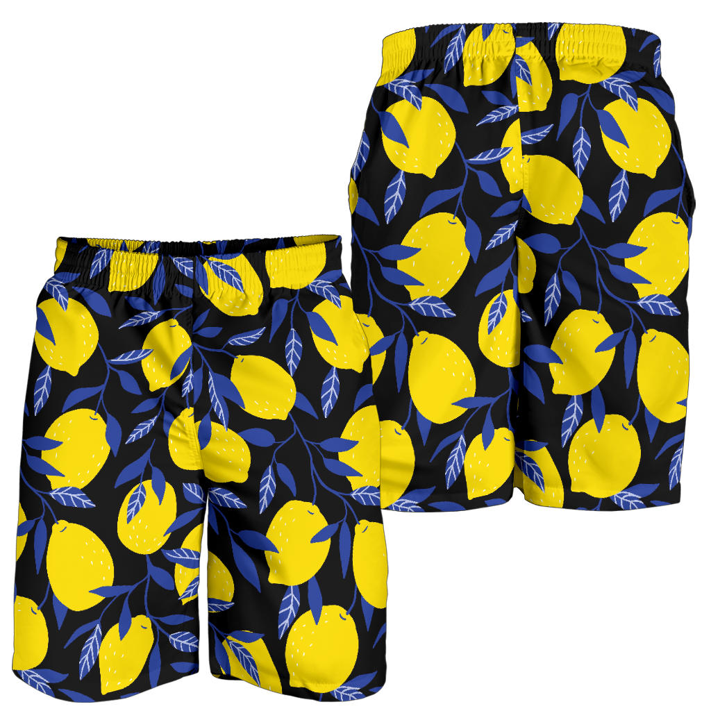 Lemon Pattern Print Design LM01 Mens Shorts