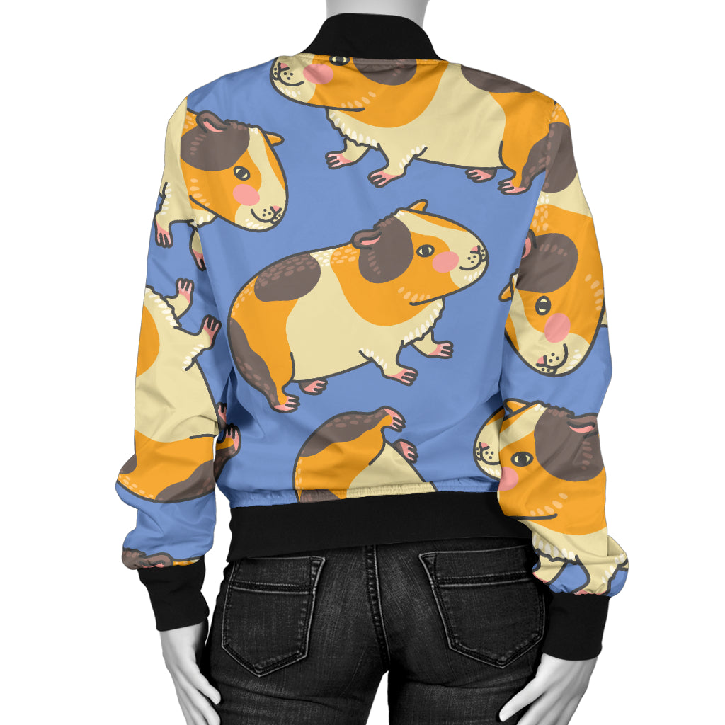 Guinea Pig Pattern Print Design 01 Women's Bomber Jacket