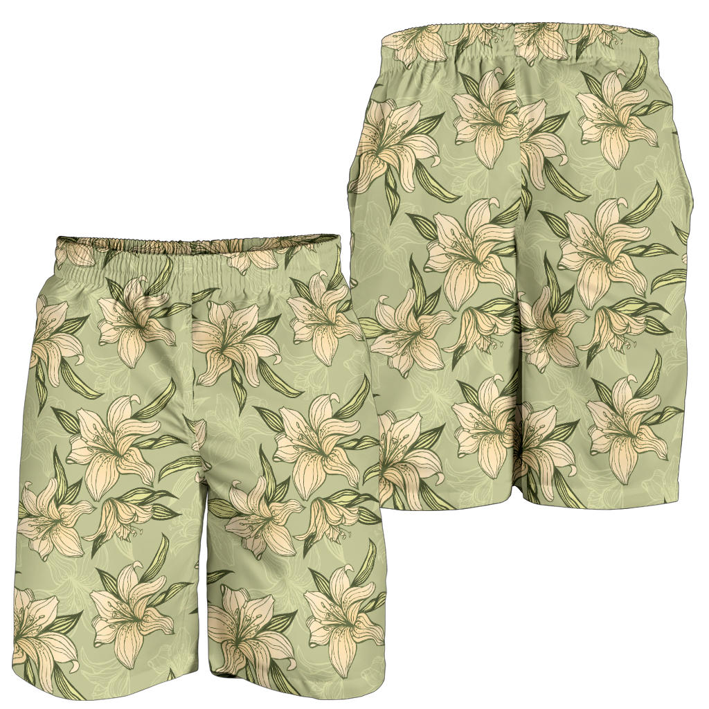 Lily Pattern Print Design LY06 Mens Shorts