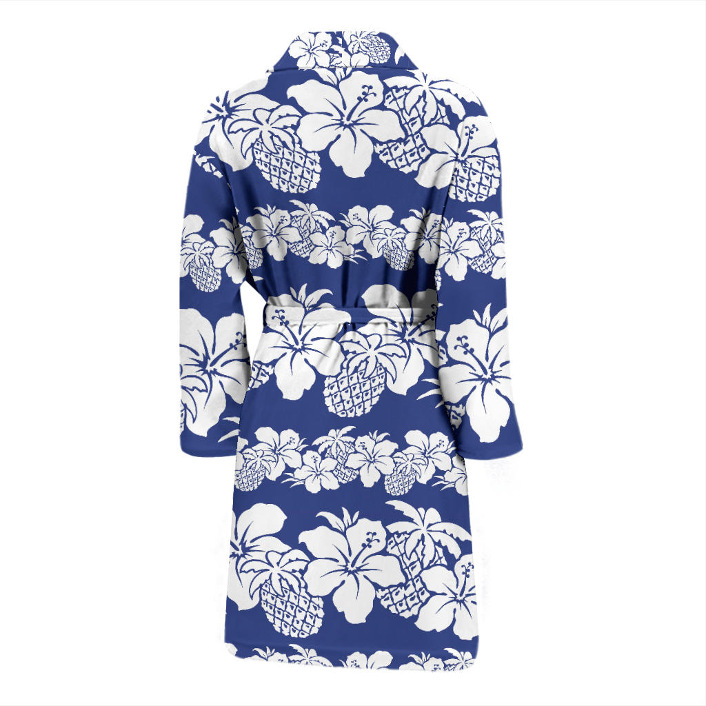 Hawaiian Themed Pattern Print Design H07 Men Bathrobe