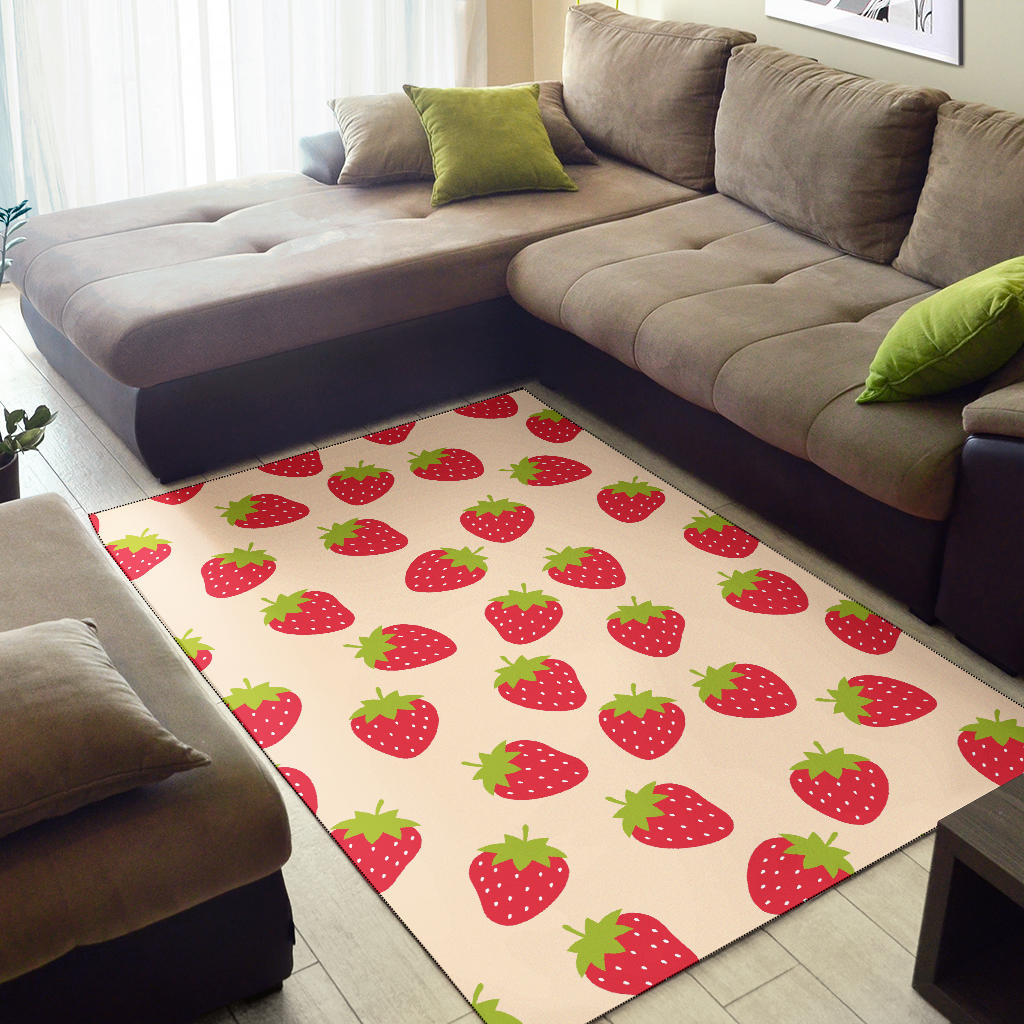 Strawberry Pattern Print Design SB02 Area Rugs