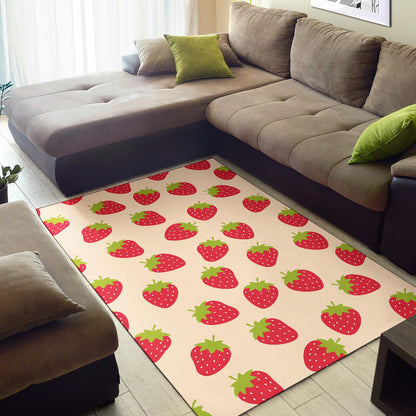 Strawberry Pattern Print Design SB02 Area Rugs