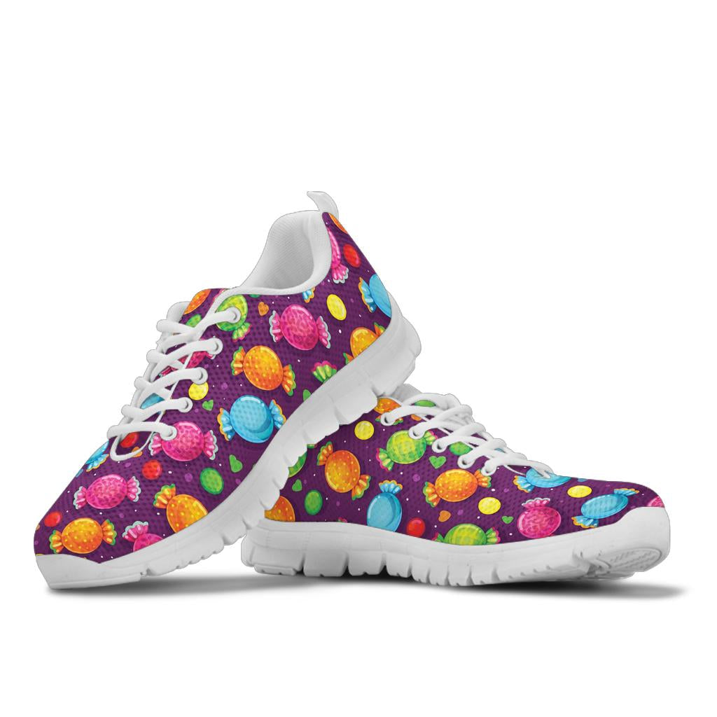 Candy Pattern Print Design CA05 Sneakers White Bottom Shoes