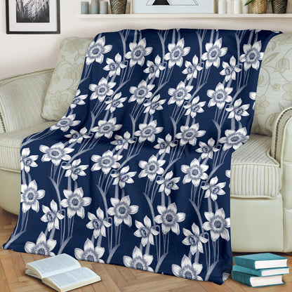 Daffodils Pattern Print Design DF09 Fleece Blanket