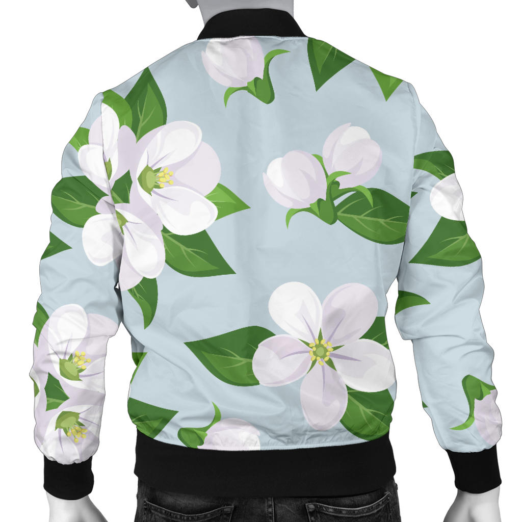 Apple blossom Pattern Print Design AB04 Men Bomber Jacket