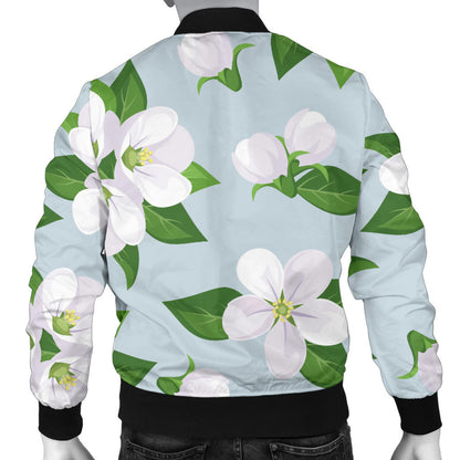 Apple blossom Pattern Print Design AB04 Men Bomber Jacket