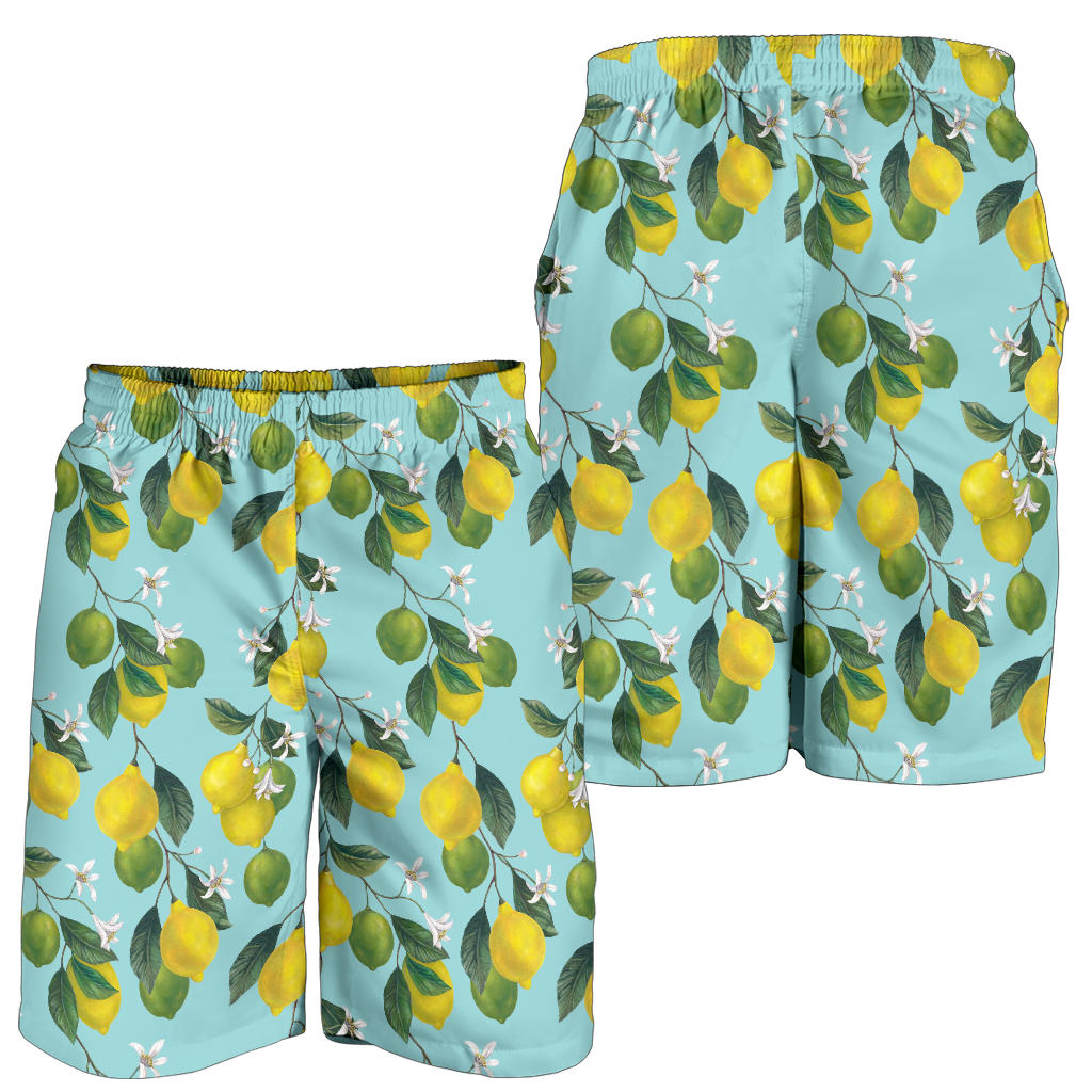 Lemon Pattern Print Design LM05 Mens Shorts