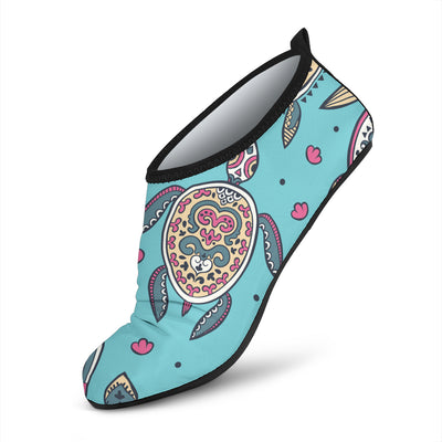 Sea Turtle Art Pattern Aqua Water Shoes