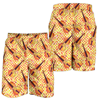 Violin Pattern Print Design 03 Mens Shorts