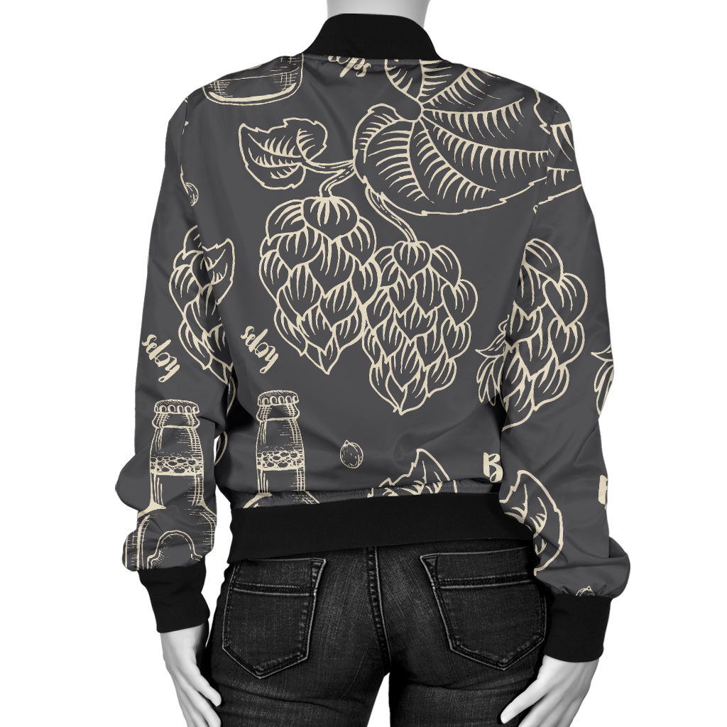 Hope Pattern Print Design 01 Women's Bomber Jacket