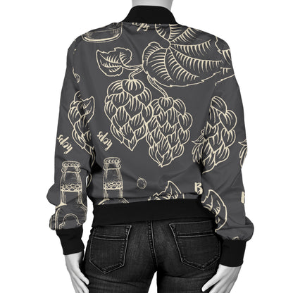 Hope Pattern Print Design 01 Women's Bomber Jacket