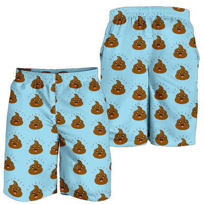 Poop Emoji Pattern Print Design A03 Mens Shorts