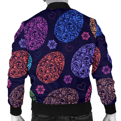 Easter Eggs Pattern Print Design RB012 Men Bomber Jacket