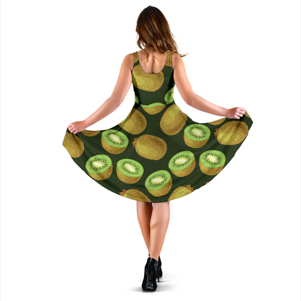 Kiwi Pattern Print Design KW04 Midi Dress