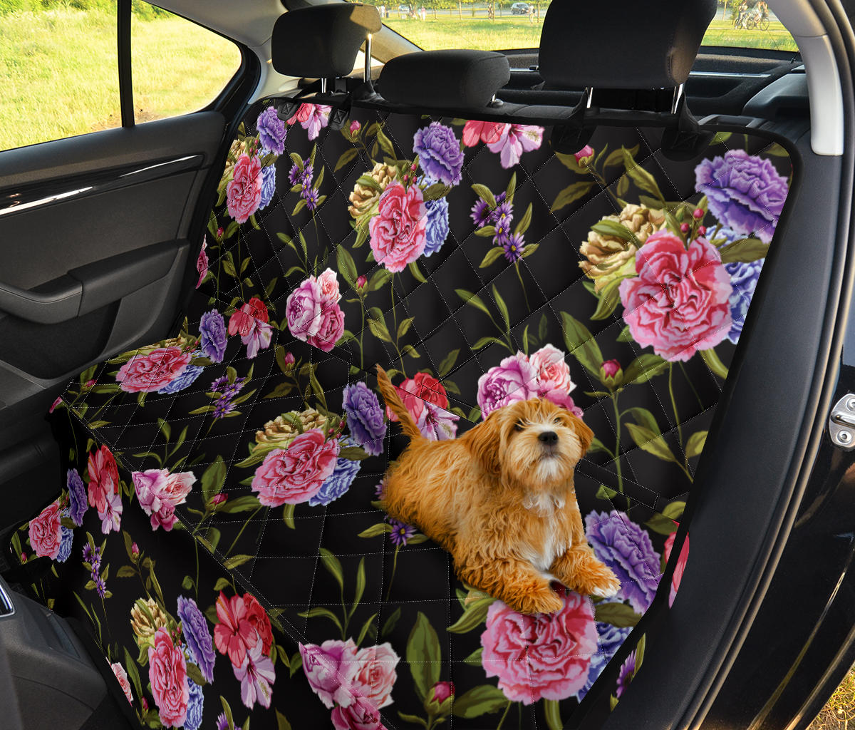 Carnations Pattern Print Design CN05 Rear Dog  Seat Cover