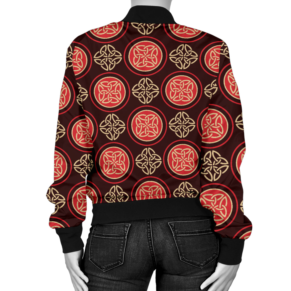 Celtic Pattern Print Design 02 Women's Bomber Jacket