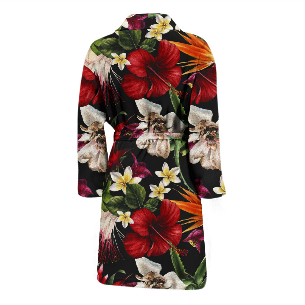 Summer Floral Pattern Print Design SF03 Men Bathrobe